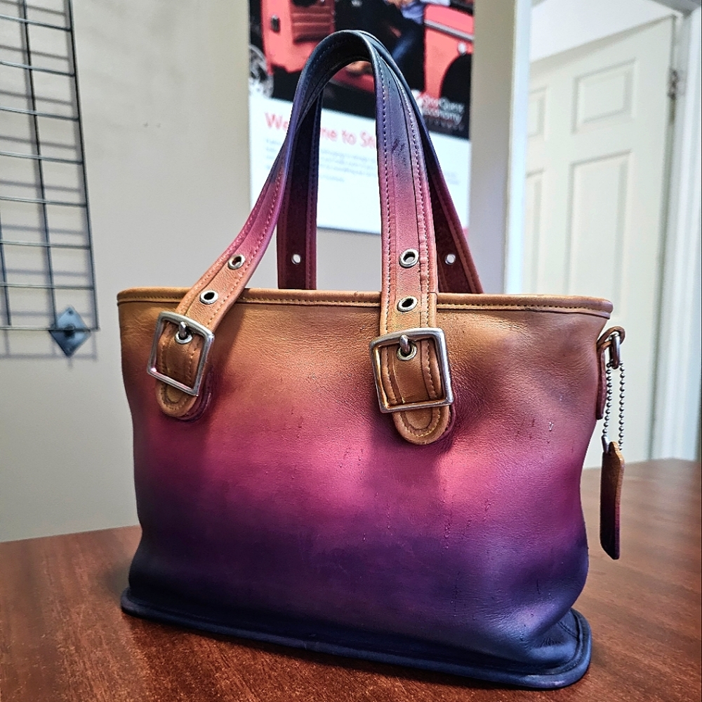 Recycled Riot vintage Coach Legacy Satchel in grungy sunset